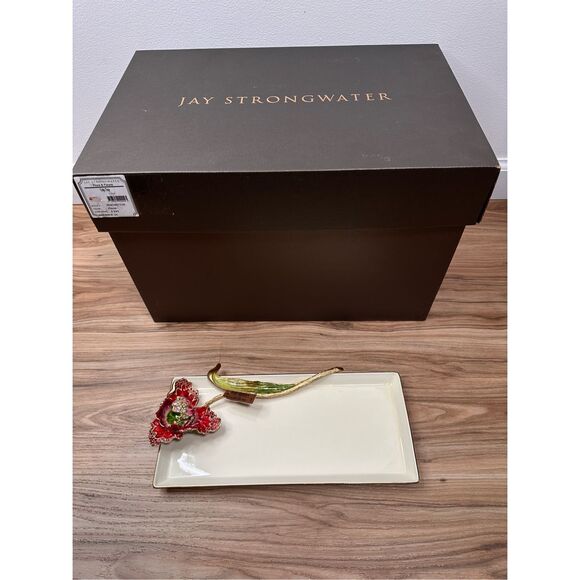 $695 Jay Strongwater Calista Tulip Tray - Picture 2 of 15